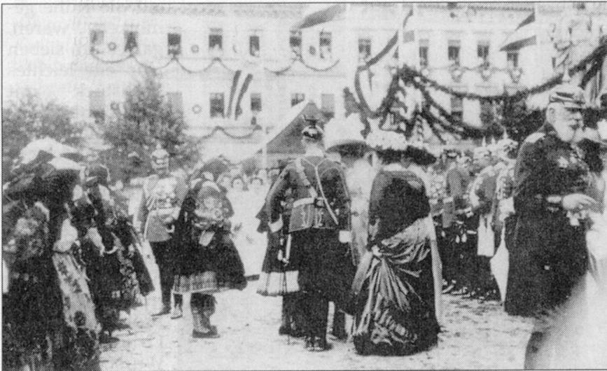 Marktplatz Besuch des Kaisers